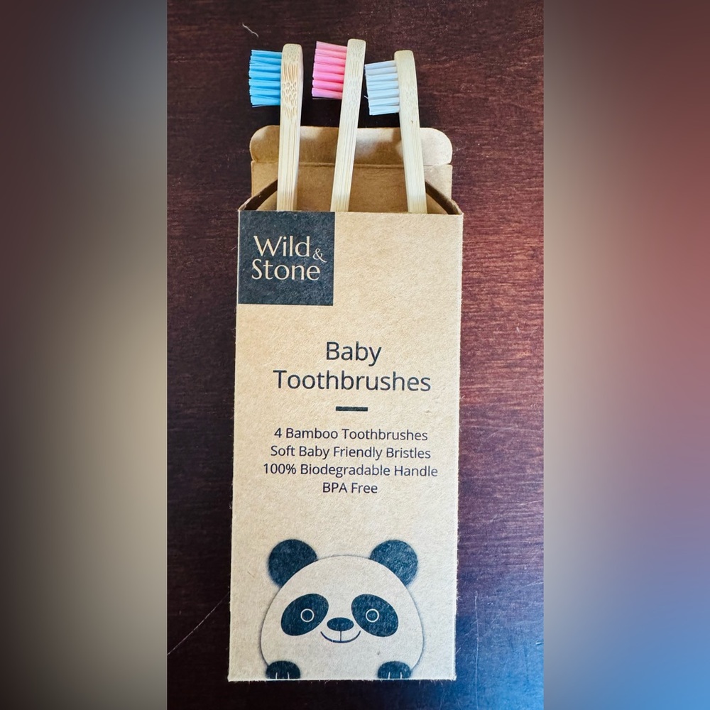 Brand new Wild & Stone bamboo Baby Toothbrushes